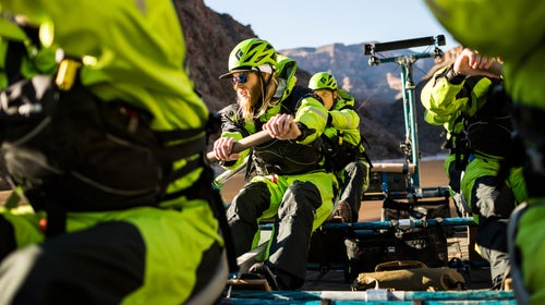 The Time Travelers tells the story of the U.S Men’s Rafting team's attempt to set a new speed record rafting the Grand Canyon.