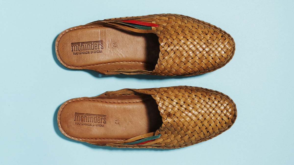 Men's Woven Leather Shoe, Oiled Leather, Mohinders