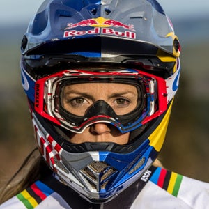 One of the world's fastest mountain bikers—male or female—is Rachel Atherton.