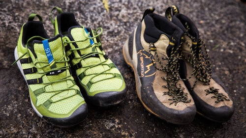 Smith says his favorite and most important piece of gear is his footwear. Much of Yosemite is covered in polished granite slabs, so he needs shoes with sticky climbing rubber. Most of the time, Smith wears a light approach shoe like the Adidas Terrex Solo, which he uses to carry hikers out on a litter, and for climbing routes up to about a 5.7. During helicopter rescues, he鈥檚 required to wear an ankle-height leather boot, so he busts out the (now discontinued) La Sportiva Ganda Guide.