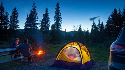 Car Camping in Teklanika Campground in Denali National Park, Alaska