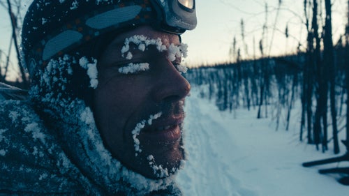 On February 26, 2017, I joined 70 racers at the start line of the annual Iditarod Trail Invitational, a bikepacking race along the Iditarod Trail across the Alaskan backcountry, which takes place at the same time as the dogsled race. Participants are self-supported, carrying all of their own clothing, camping, and cooking gear, with food drops shipped ahead along the trail. This year’s race was fraught with frigid temperatures that frequently dropped to minus 40. Of the 25 racers intending to race the 1,000 miles to Nome, only six would finish. Here’s a series of images from my 18-day, 1000-mile sufferfest.  Photo: Martijn Boonman, a fellow racer I rode with for several days, soaks up the rising sun and the hint of warmth it brings. Keeping dry was a critical, daily chore. The cold temperatures combined with the perspiration and moisture from breathing built up a constant layer of frost on our face and clothing.  Photos and words by RJ Sauer.