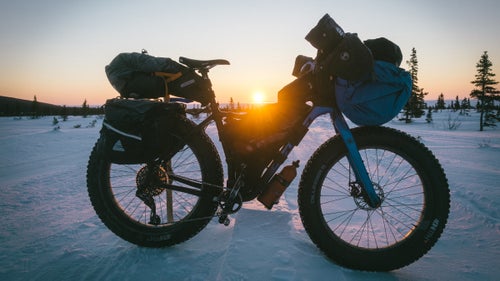 My loyal setup for the 2017 Iditarod Trail Invitational: a carbon Salsa Mukluk. Both my bike and body managed to stay relatively intact for the duration of the race despite the constant exposure.