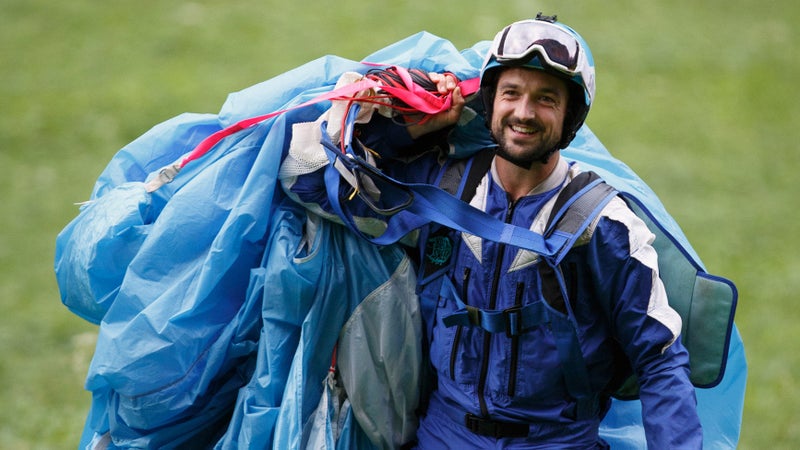 Brian Mosbaugh is nothing but smiles after jumping the High Nose on Swiss Day 2016.