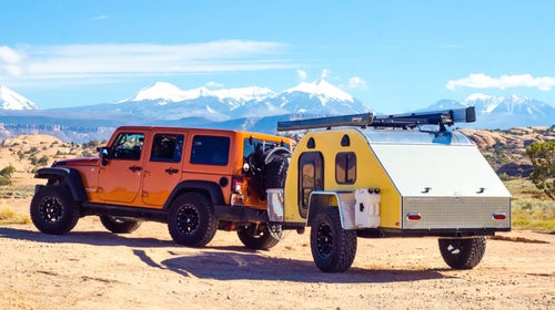 An expedition ready teardrop trailer.