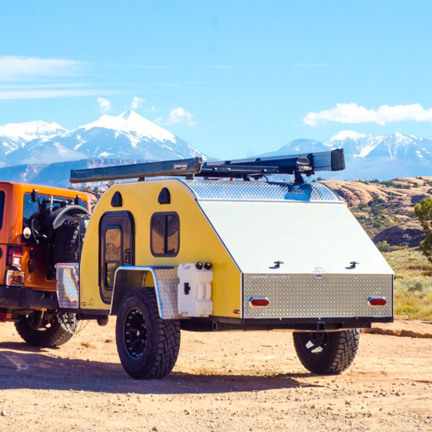 An expedition ready teardrop trailer.