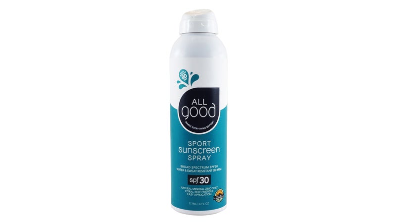 All Good SPF 30 Sport Sunscreen spray.