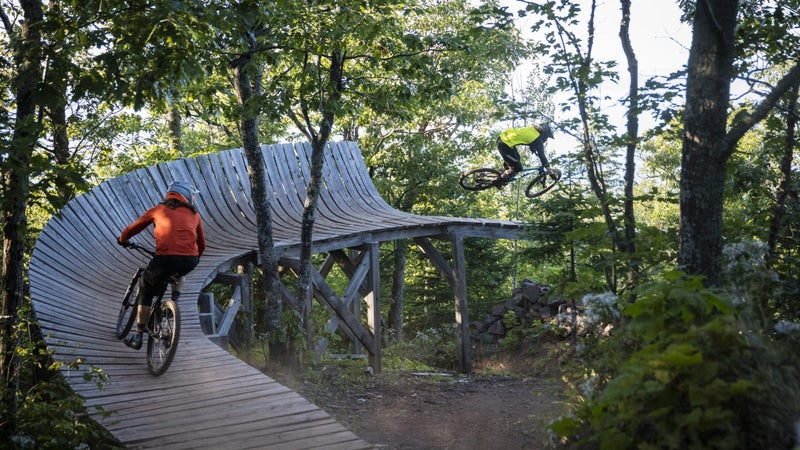 Mountain biking Copper Harbor.