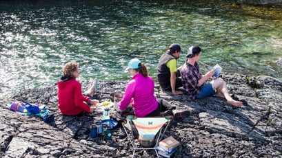 Picnic at Gooseberry Falls State Park.