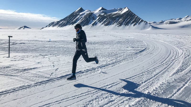 Wardian was one of 30 competitors in the World Marathon Challenge, in which one race took place in Antarctica.