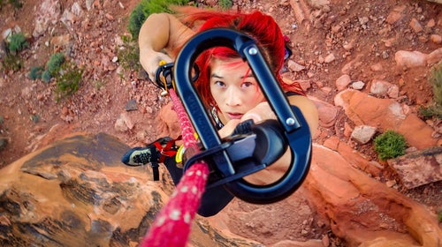 Ladies and gentlemen, this is how climbing photographers take a selfie.