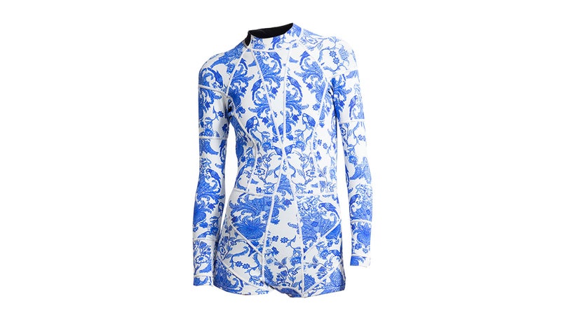 Cynthia Rowley Blue China Print Wetsuit