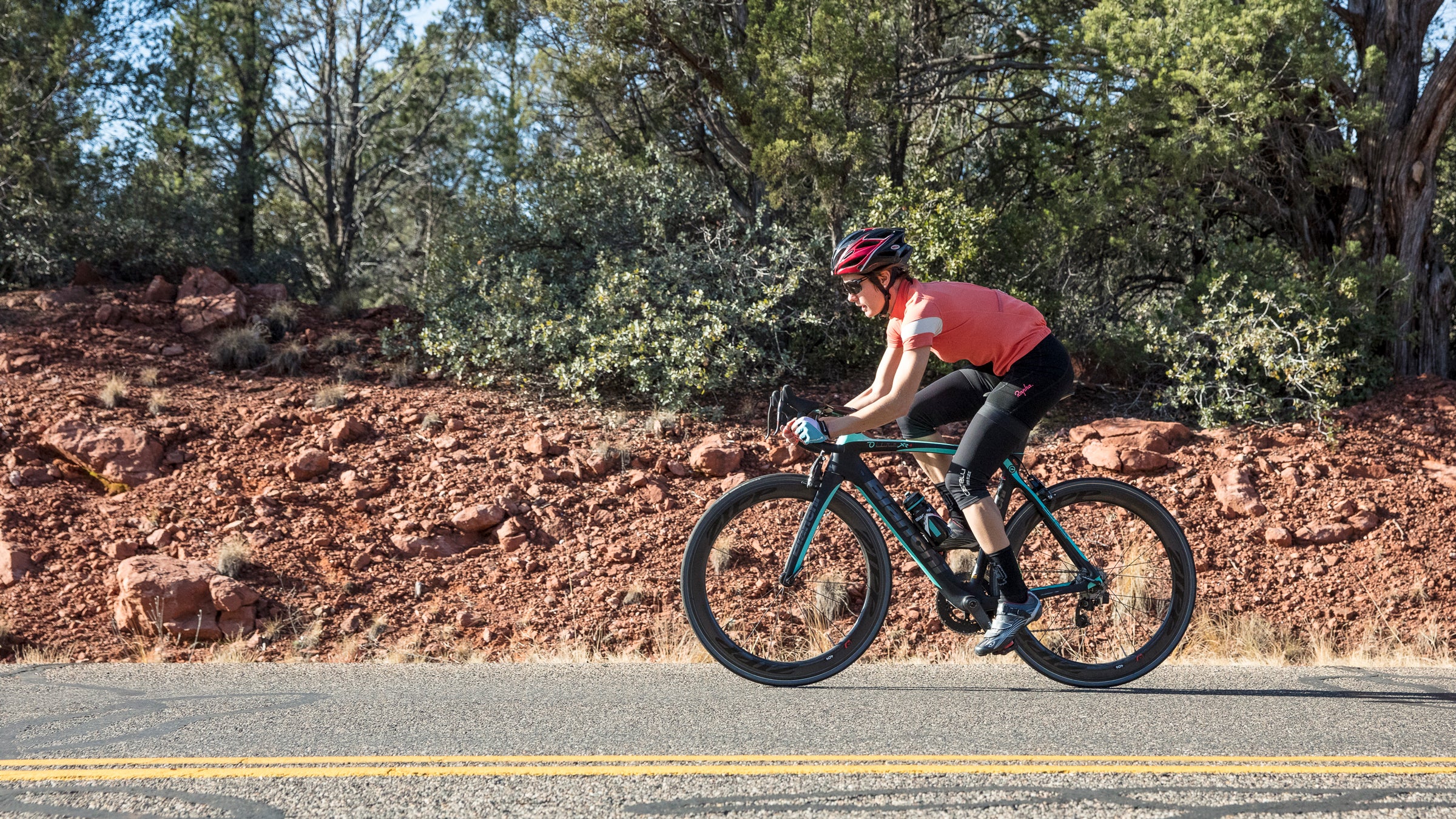 The Bianchi Oltre XR4 with SRAM eTap, which weighs 15 pounds and costs an eye-watering $10,800.