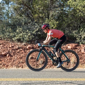 The Bianchi Oltre XR4 with SRAM eTap, which weighs 15 pounds and costs an eye-watering $10,800.