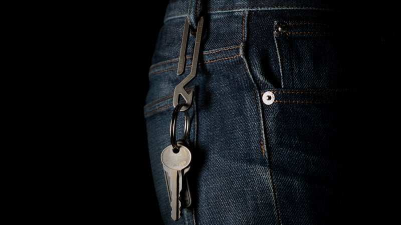 Quickly and easily attach your keys to a belt loop.