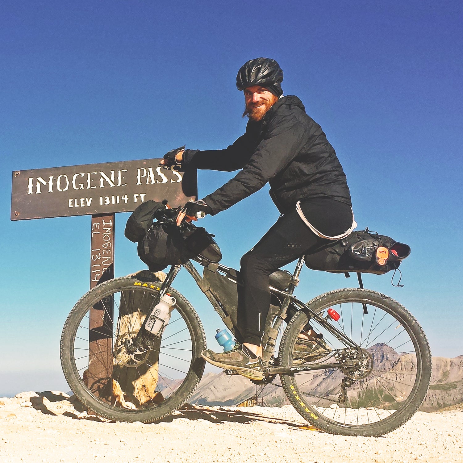 Justin on a training ride for his Highest Hundred challenge.