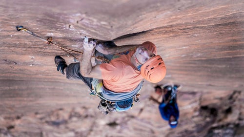 Israeli climbing guide Elad Omer and Sorkin worked tirelessly to find the best climbing sequences to free-climb the most difficult sections on the Sultan ul-Mujahidin. Omer and Eli Nissan began working on this route in 2014 and have spent countless hours to make it a reality. The rock is delicate sandstone. At times, they added a little glue to critical hand- and footholds to ensure the route鈥檚 sustainability for future free-climbing impacts.