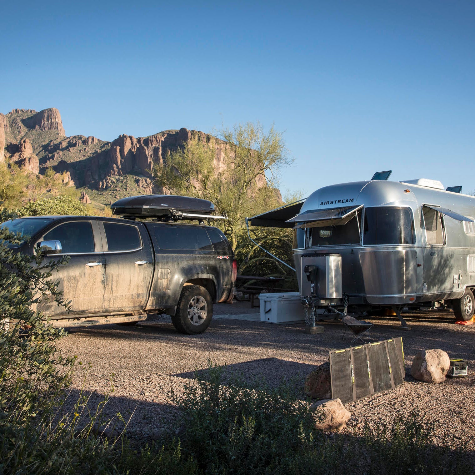 Aaron Gulley's airstream, Artemis, gets the solar hookup.