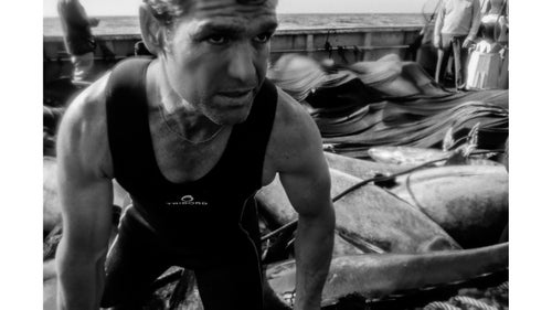 On this day, about 150 fish are on board, a great and profitable number for a short and hardly predictable fishing season. Southern Spain has famously high unemployments rates, and most of the men, including Rafa, pictured here, work other jobs in town when the tuna aren鈥檛 on the move.