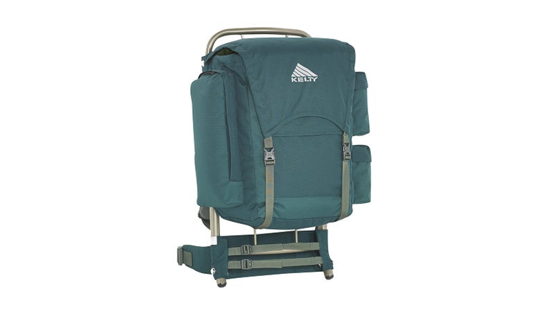 It's easy to see how an external pack carries its load. The pack body hangs from the frame, which then transfers all that weight to the hip belt. That hip belt is stiff, distributing the weight around your hips, and onto your legs. External frames still work great, even if they're a little heavy. Kelty still makes this option for kids.