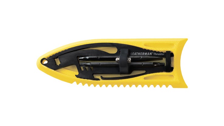 Including a plastic wax comb that allows the tool to float, Leatherman's Thruster is part of line of smaller tools targeted at specific hobbies like surfing or archery. A great way to expand utility into speciality segments general multitools only partically serve, but not a way to sell a metric ton of tools.