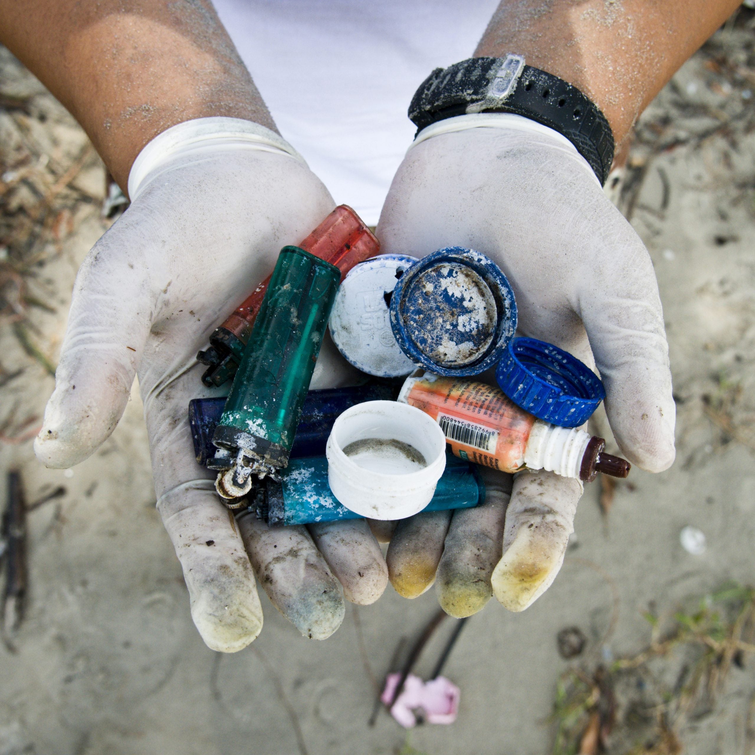 During Ocean Conservancy's International Coastal Clean Up Day, volunteers collected plastic and rubbish that washed up onto beaches around the world.