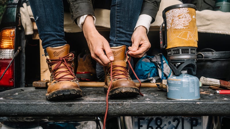Prepping for adventure with Danner boots.
