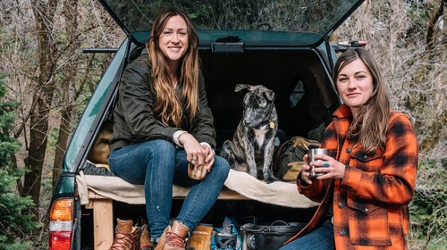 Jainee Dial (left) and Lindsey Elliott (right) are the two co-founders of Wylder Goods—an outdoor gear brand specifically for women.