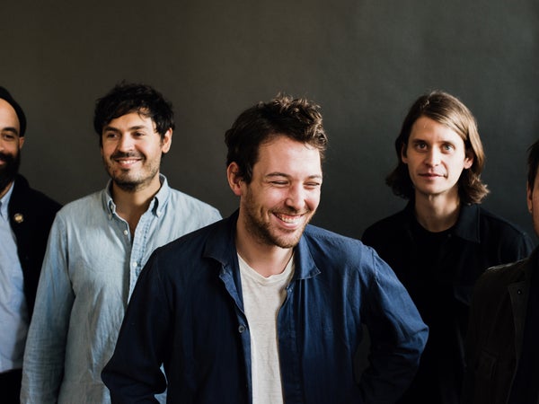 Robin Pecknold (center) with his Fleet Foxes bandmates.
