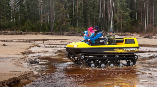 When you can't decide whether to play in the dirt or the water, grab an amphibious vehicle.