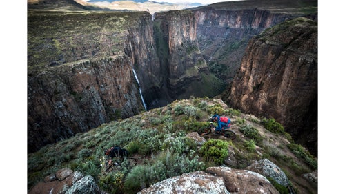 In April 2017, I joined mountain bikers Kevin Landry and Claudio Caluori to ride and photograph a six-day, 120-mile traverse through the landlocked country of Lesotho, in South Africa. Our trip was put together by the organizers of the Lesotho Sky mountain bike race, who are trying give the country a tourism bump by highlighting its riding. They have an easy case to make. Beginning at the 630-foot high Maletsunyane Waterfall in the middle of the country, we found top-notch mountain biking between 10,000-foot peaks, along wild valleys, and through countless remote towns. Photo: Lesotho is a poor nation and heavily reliant on its encircling neighbor, South Africa, for economic progress. Even the 100-rider Lesotho Sky race, which started in 2011 and is taking place again this fall, is hindered by the country鈥檚 lack of infrastructure. That said, the rugged beauty of Lesotho鈥檚 landscapes will turn heads鈥攖hough the exposure on many of its trails meant that wasn鈥檛 a possibility while riding.