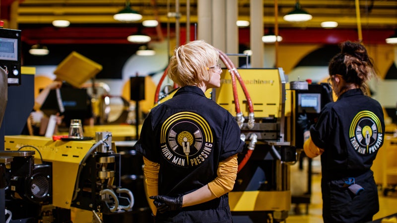 Detroit's Third Man Pressing vinyl production.