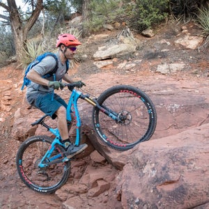 Larger tires help climb over boulders.
