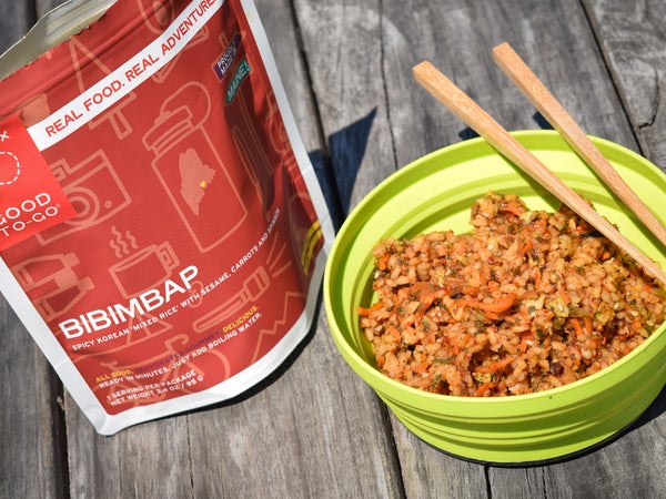Our favorite new backpacking meal of the year: Good To-Go's Bibimbap.
