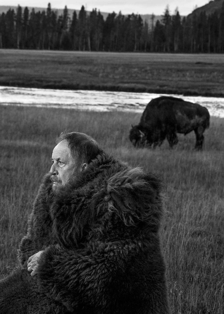 Larry (and friend) on Fountain Flats, Yellowstone National Park.