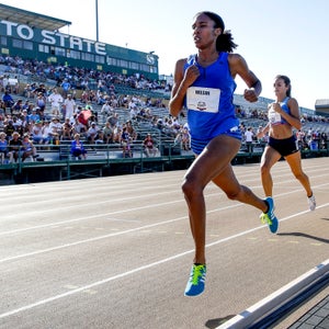Ajee' Wilson runs in the Women