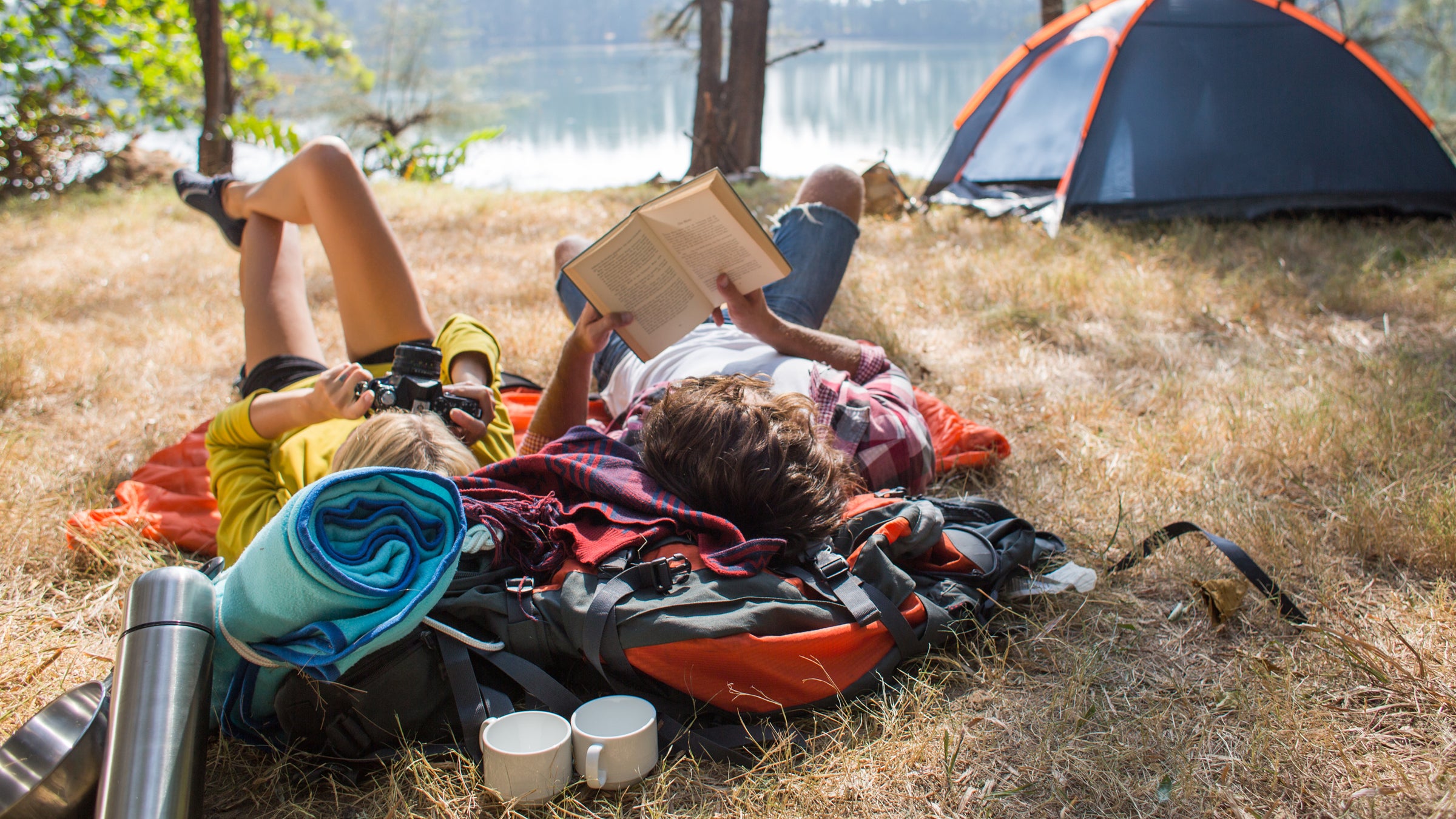 We never leave for a camping trip without a good book. 