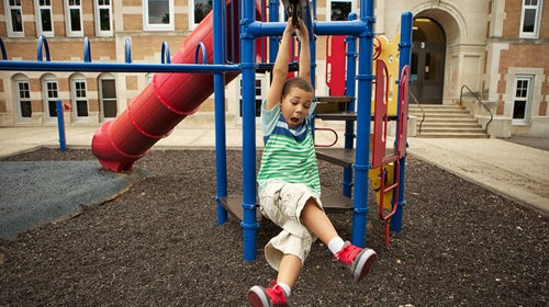 In areas where there aren't many nature parks, urban playgrounds help get kids outside.