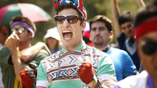 Andy Samberg is one of many big names in 'Tour de Pharmacy,' a mockumentary about the Tour de France and cycling's doping problem.