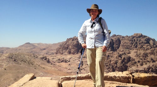 Fitzgerald visiting Petra, Jordan.