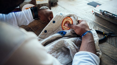 One of the most environmentally friendly clothes options—fixing what you already have.