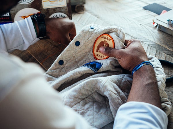 One of the most environmentally friendly clothes options—fixing what you already have.