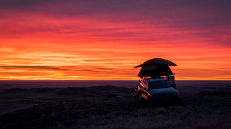 Sunrise while camping at the Pawnee National Grasslands.