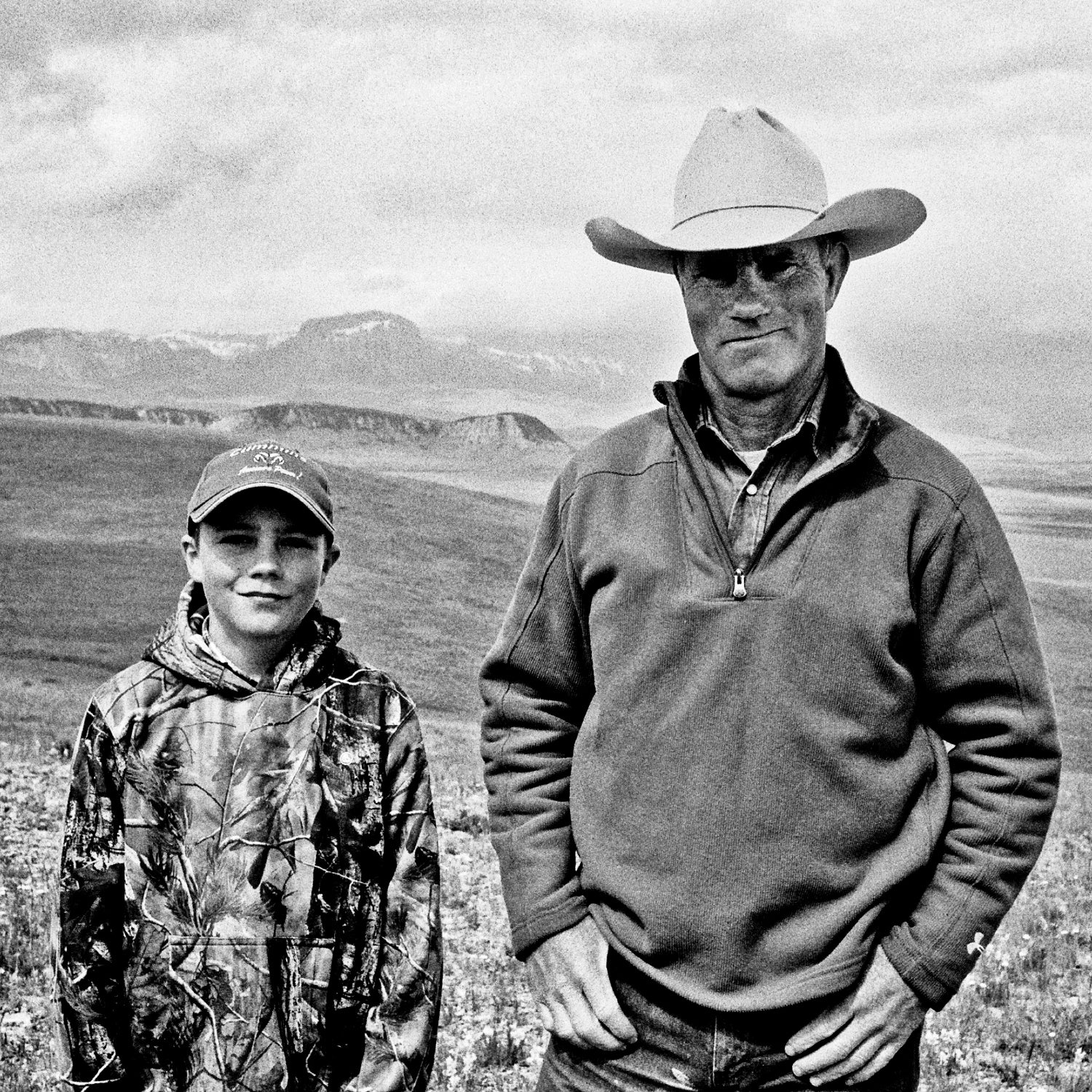 Rancher Dusty Crary and son Carson.