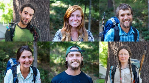 Trail names, clockwise from top left: Chris, City, Gilligan (Swiss), Sarah, Gilligan (USA), and Mongoose.