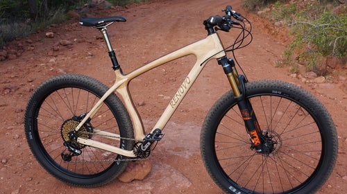 One of Renovo's wooden mountain bike models.