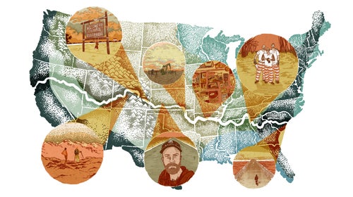 Scenes from Rickey Gates's ultraunning journey across the U.S.