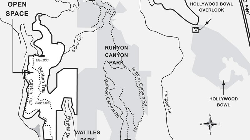 Let's use my local park as an example of what a 21st century mapping tool like CalTopo is capable of. This is the basic trail map for Runyon Canyon Park. Can you see where the hills are? What about the steep cliffs? Heck, it doesn't even show all the trails. Could you really use this to navigate unfamiliar terrain in any more challenging environment or scenario than going for a quick hike in a city park?