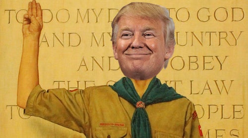 Donald Trump was never a Boy Scout, but it's tradition to name the President of the United States the honorary President of the Boy Scouts of America.