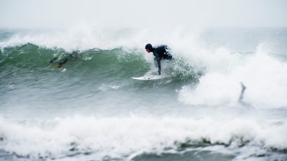 Surfing Rhode Island’s coast.